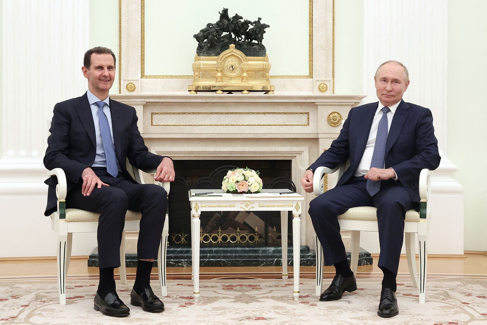 Assad asked Persian and Russian to leave Syria and they left.